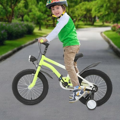 Rower 16’ ze światłami-Rower dziecięcy z kołami Light& Training -żółty na Arena.pl