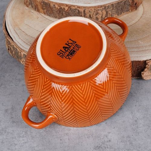 4x Miski BULIONÓWKI miseczki na zupę gulasz płatki z uszami uchwytami 620ml na Arena.pl