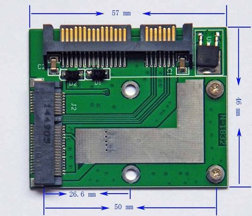 Adapter katowy mSATA SSD 50mm do SATA 2,5 na Arena.pl