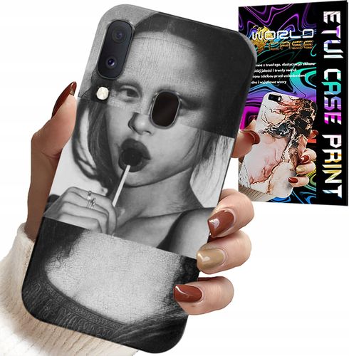 ETUI DO SAMSUNG GALAXY A20E - MONA LISA Z LIZAKIEM MODNE WZORY CASE na Arena.pl