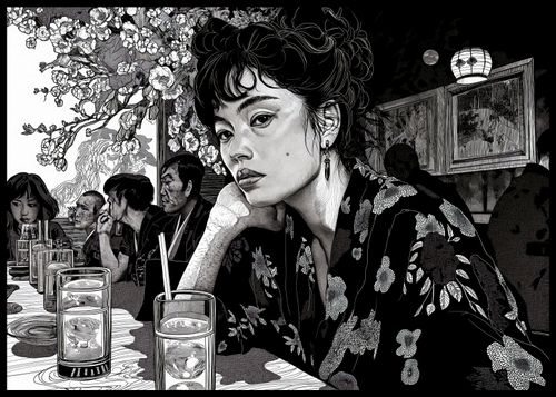 Plakat 84,1x59,4cm Czarne Kimono na Arena.pl
