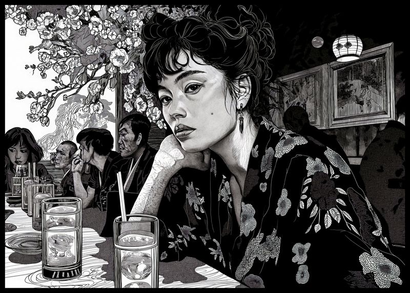 Plakat 84,1x59,4cm Czarne Kimono zdjęcie 2
