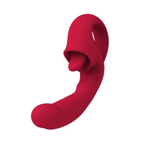 rouge velvet   mini g spot + licking vibrator na Arena.pl