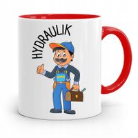 Kubek Czerwony Prezent Dla Hydraulika Najlepszy Z Nadrukiem Ze Zdjęciem