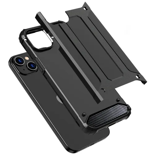 pancerne etui do iphone 15 plus hybrid armor - czarne na Arena.pl