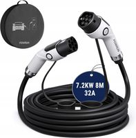 ŁADOWARKA DO SAMOCHODÓW ELEKTRYCZNYCH POWRUN 7,2KW 8M 32A KABEL TYP 2 IP55