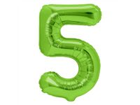 Balon foliowy "cyfra 5", zielona, 100 cm [balon na hel]
