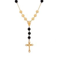 różaniec na szyję czarno-złoty (c15/roz/42au-kolor)