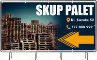 BANER REKLAMOWY 200x100 cm projekt w cenie różne wzory SKUP PALET