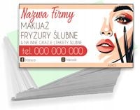 Wizytówki firmowe REKLAMOWE Foliowane 1000 szt MAKIJAŻ FRYZJER