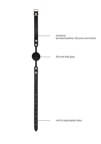 Silicone Ball Gag - With Adjustable Bonded Leather Straps na Arena.pl