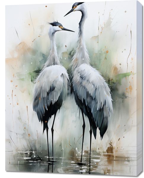 Obraz 70x90cm Tańczące Czaple zdjęcie 1
