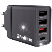 Ładowarka sieciowa Verbatim CHR-30EU2 30W 49700 PD 3.0 i QC 3.0 4x USB