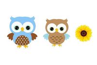 Wydruk cukrowy na tort A5 sowy sowa DIY