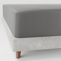 Prześcieradło z gumką 90x200 SZARE satynowe PAN MATERAC 100% bawełna