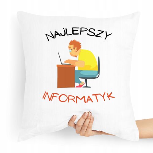 Poduszka Dla Najlepszego Informatyka Programisty Z Nadrukiem Ze Zdjęciem na Arena.pl