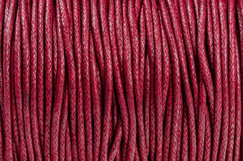 SZNUREK bawełniany woskowany 2mm bordowy 50m na Arena.pl