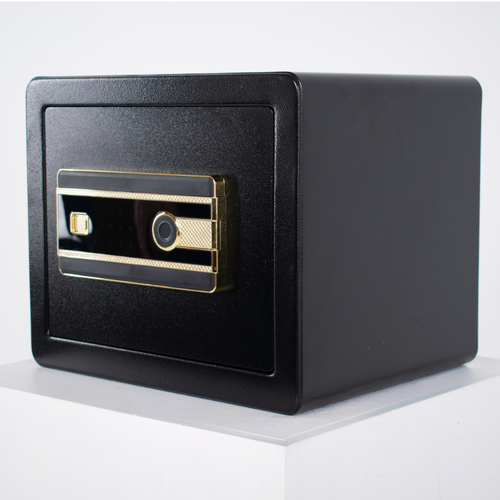 Pancerny Domowy Sejf Biometryczny Na Odcisk Palca 30x36x30 cm Czarny na Arena.pl