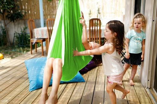 HUŚTAWKA DLA DZIECI HAMAK CHUSTA SENSORYCZNA AKROBATYCZNA JOGA + MOCOWANIE na Arena.pl