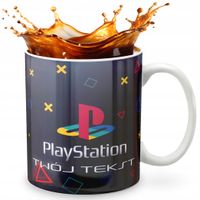 KUBEK 330ml GRAFIKA PREZENT ŚWIĘTA WZÓR - PLAYSTATION + IMIĘ