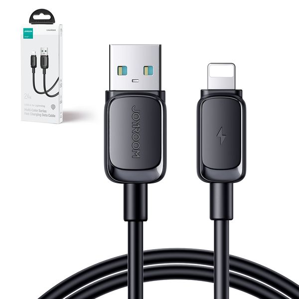 Kabel przewód do iPhone Lightning - USB 2.4A 1.2m czarny zdjęcie 3