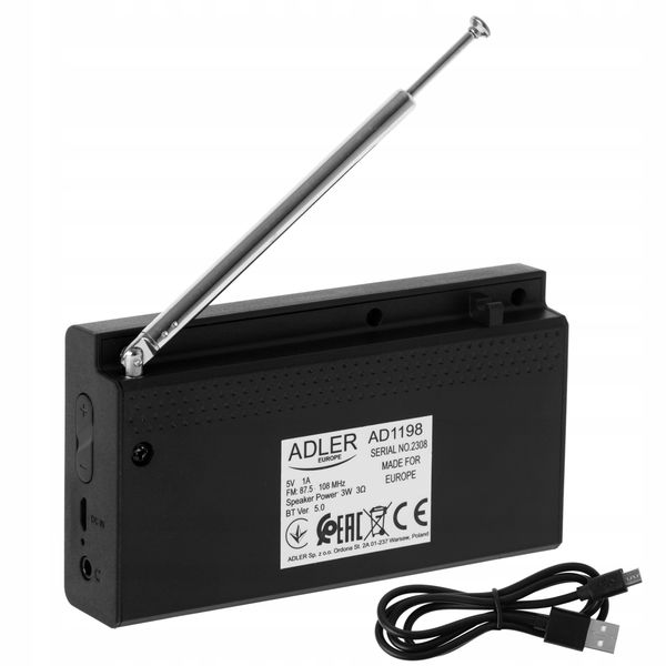 RADIO PRZENOŚNE LCD BLUETOOTH ZEGAR zdjęcie 6