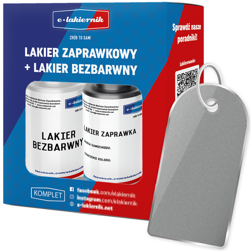 lakier zaprawka + bezbarwny + patyczki zaprawkowe ford moondust silver na Arena.pl
