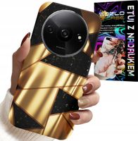 ETUI DO XIAOMI REDMI A3 - ZŁOTE ELEGANCKIE WZORY + FOLIA HYDRO