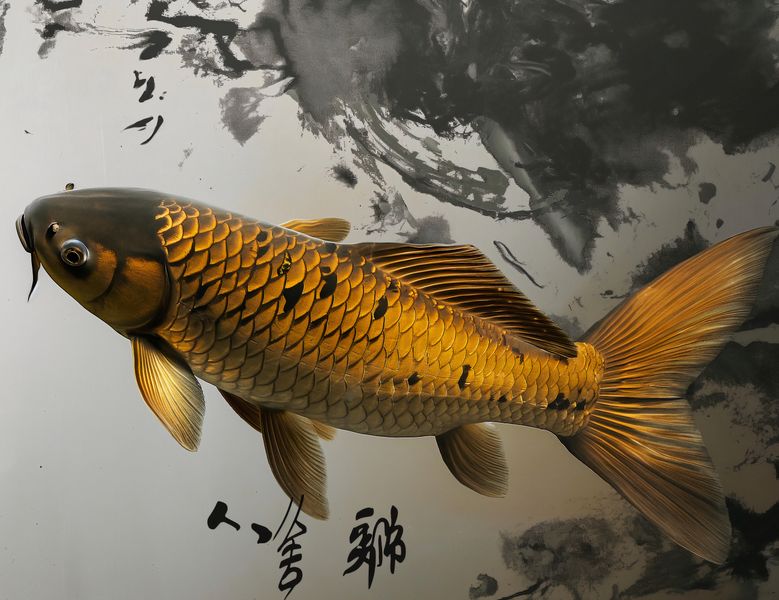 Plakat 65x50cm Spokojna Ryba Koi zdjęcie 1