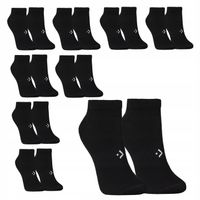 CZARNE STOPKI SKARPETKI DAMSKIE SPORTOWE KLASYCZNE MORAJ 9-PAR R.35-38