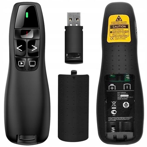 WSKAŹNIK PREZENTER LASEROWY PILOT BEZPRZEWODOWY DO PREZENTACJI LASER USB na Arena.pl