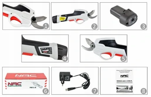 AKUMULATOROWY SEKATOR DO CIĘCIA GAŁĘZI NAC PRB72-JN 7.2 V CIĘCIE DO 25 MM zdjęcie 7