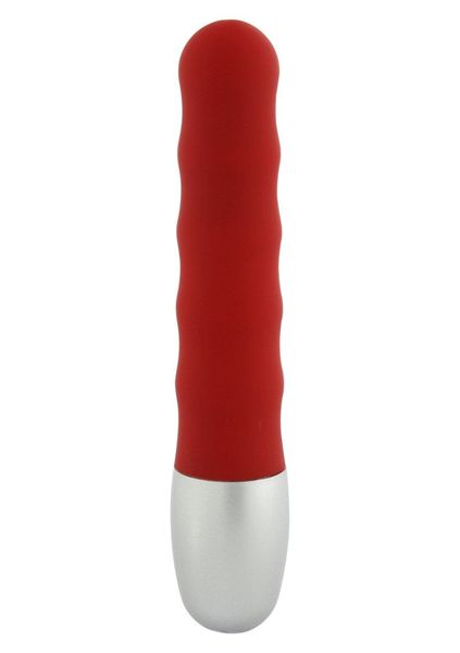 Mini Wibrator Discretion Ribbed Red zdjęcie 1