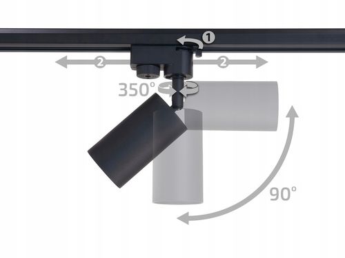 Szynoprzewód LED 3x reflektor GU10 szyna track 1m Oświetlenie Na Szynę na Arena.pl