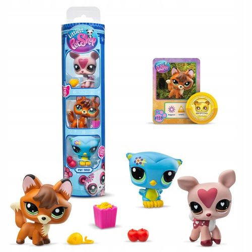 Littlest Pet Shop zestaw figurek tuba zwierzątka Sowa Lis Jeleń seria 3 na Arena.pl