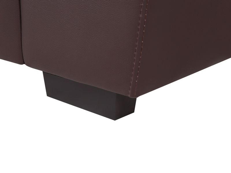 Sofa 2-osobowa ekoskóra brązowa VOGAR zdjęcie 8