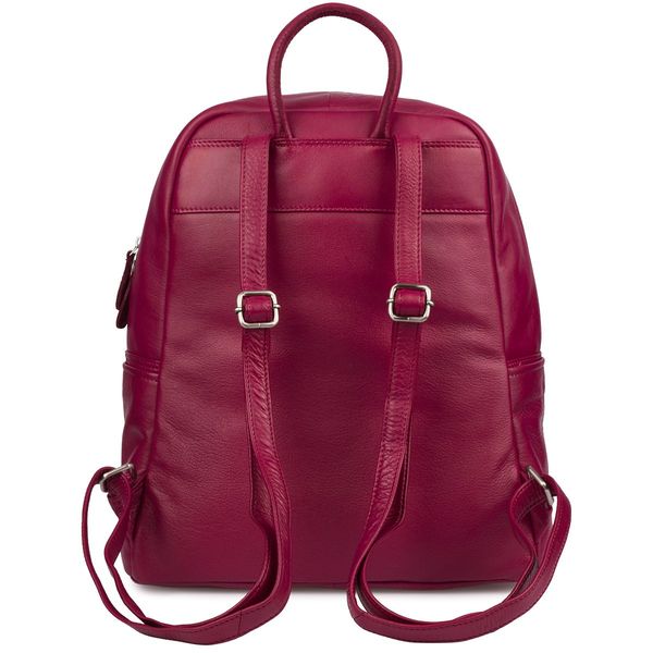 Skórzany plecak A4 duży pojemny do szkoły Włoski kremowy P16 zdjęcie 5