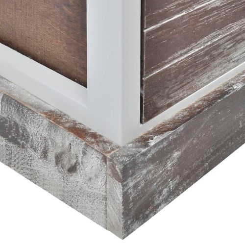 Szafki nocne 2 szt., drewniane, brązowo- białe na Arena.pl