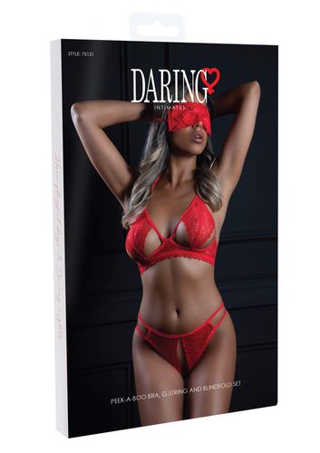 3pc bra, panty and blindfold red na Arena.pl