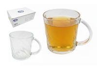 kubek szklanka z uchem 9,5 x 9 cm - 6 szt 350 ml fala sgb-50502c-s