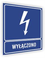 Tabliczka informacyjna Wyłączono nadruk 20x15 cm dużo wzorów