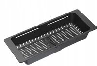 KOSZYK DO ZLEWOZMYWAKA STALOWEGO GRANITOWEGO CZARNY WKŁADKA TELESKOPOWA