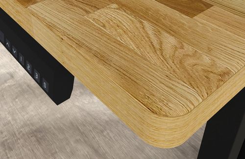 Biurko elektryczne  BIMOTION 2S 120x80x3 cm 72-120 cm biały / fornir dąb na Arena.pl