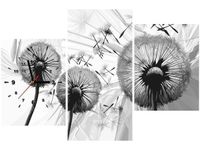 60CM 90 ZEGAR 3 ELEM DMUCHAWCE SZAROŚCIACH ŚCIENNY