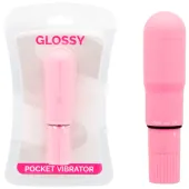glossy brilliant mini wibrator kieszonkowy rożowy abs 107x25mm