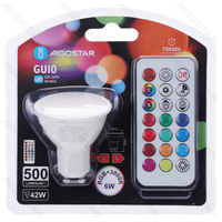 Żarówka LED GU10 6W RGB w blistrze 1 sztuka do efektownego oświetlenia