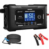 AUTOMATYCZNY INTELIGENTNY PROSTOWNIK ŁADOWARKA AKUMULATORA LCD 15A 12V 24V