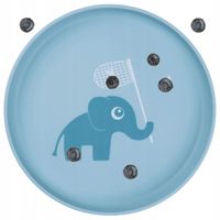 Talerzyki Plastikowe Dla Dzieci Niebieski Krokodyl Antypoślizgowy Bpa Free