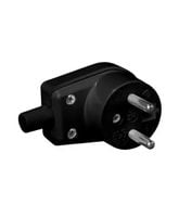 Wtyczka kątowa z uziemieniem 16A czarna WB-6 3300-02