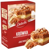 Delecta CIASTO KRÓWKA smak KARMELOWY 530g mieszanka do wykonania ciasta HIT